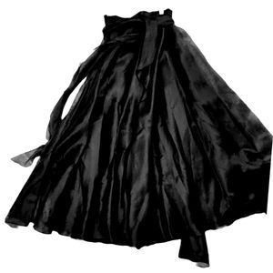 Full black organza skirt